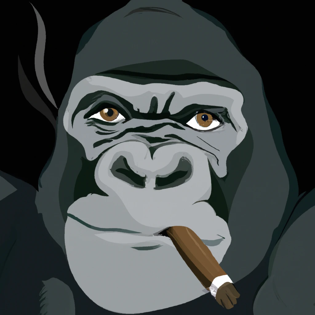 Mochobo smoking a cigar